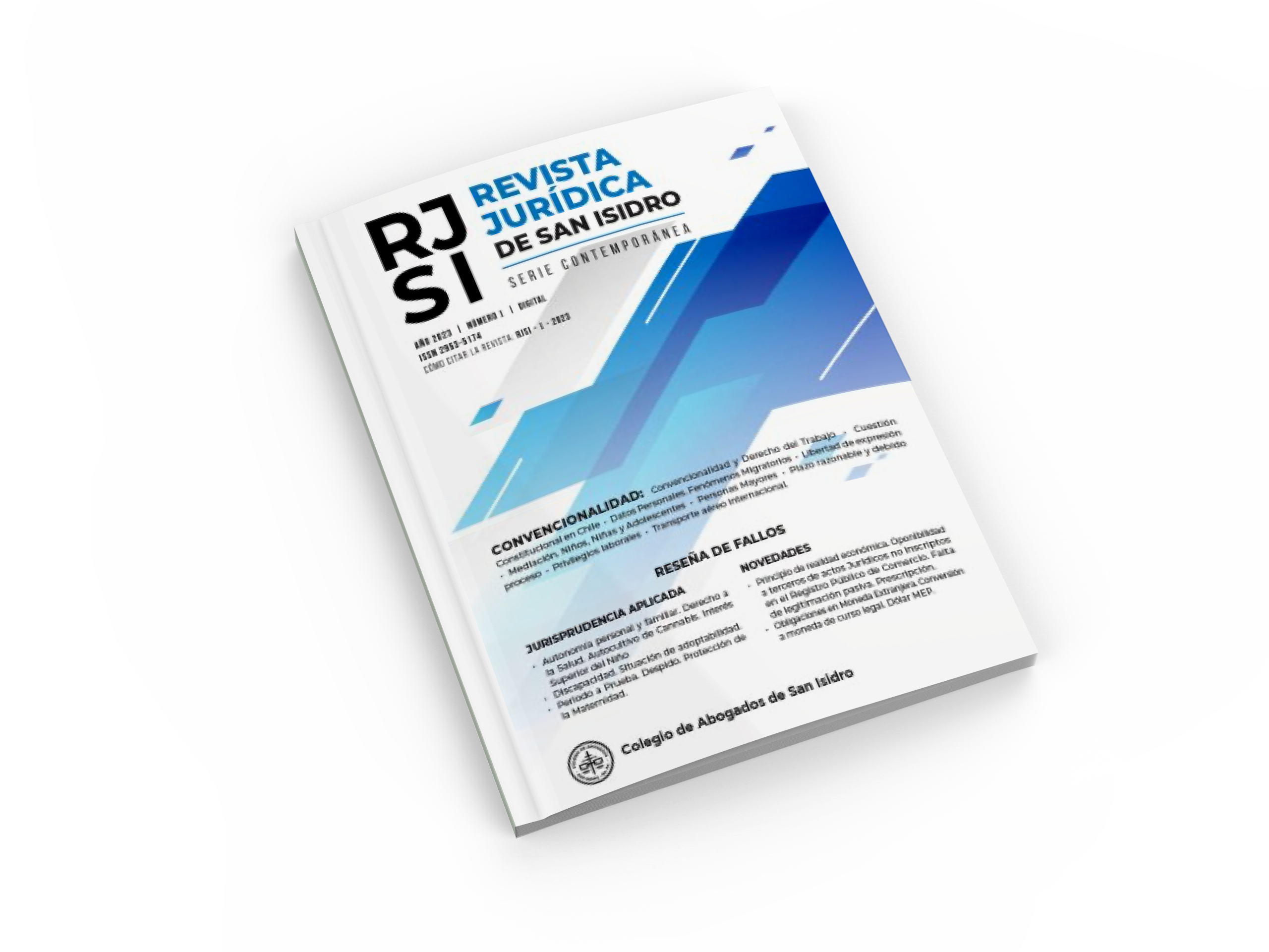 Portada de la Revista Jurídica de San Isidro, Serie Contemporánea